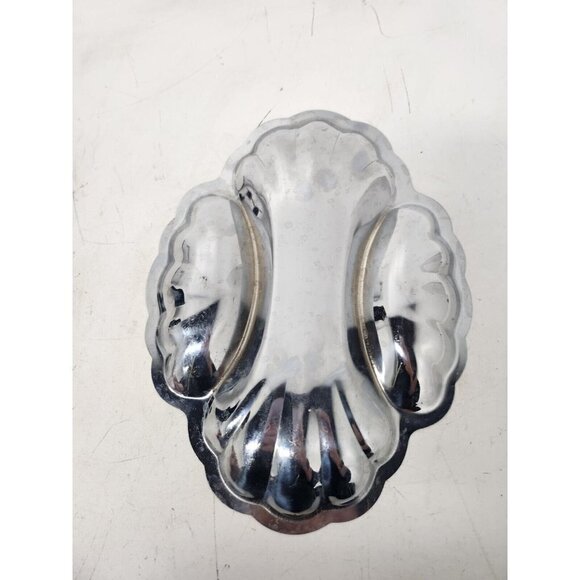 Vintage Gorham Aegian Collection Silver Metal Divided Celery Olive Serving Dish - Picture 4 of 6